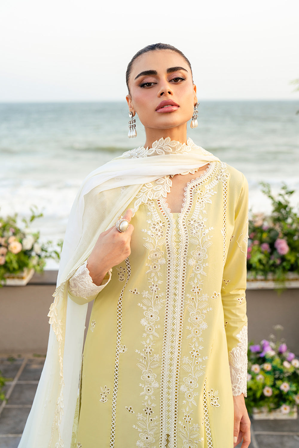 Luxury Unstitched Embroidered Lawn Collection 011W